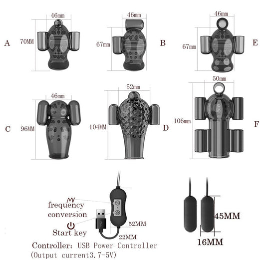 ที่มีประสิทธิภาพ Glans Vibrator ชาย Penis Trainer แขนเซ็กซ์ทอยสำหรับชายอวัยวะเพศชาย Delay Ejaculation ชาย Masturbation 20ความเร็ว