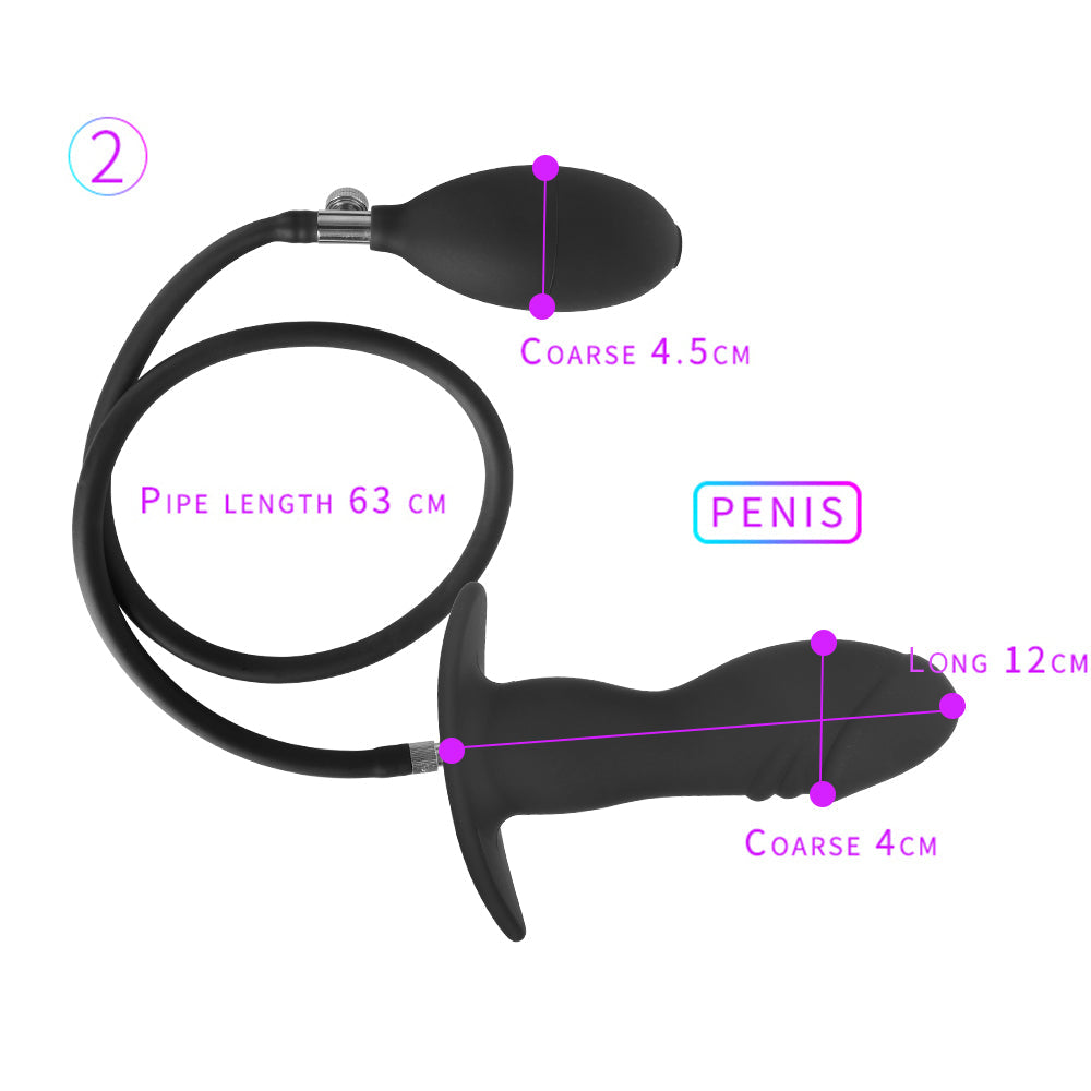 Expandable Prostate Massager Butt Plug Adult Sex Toys Inflatable Silicon Huge Big Anal Plug Anal Dildo Pump Anal Dilator