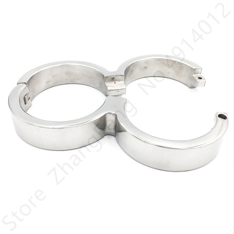 Heavy Stainless Steel Handcuffs Ankle Cuff Bondage BDSM Fetish Adult Sex Toys for Woman Screw Sex Toy Bundle Sex Shop China 18+