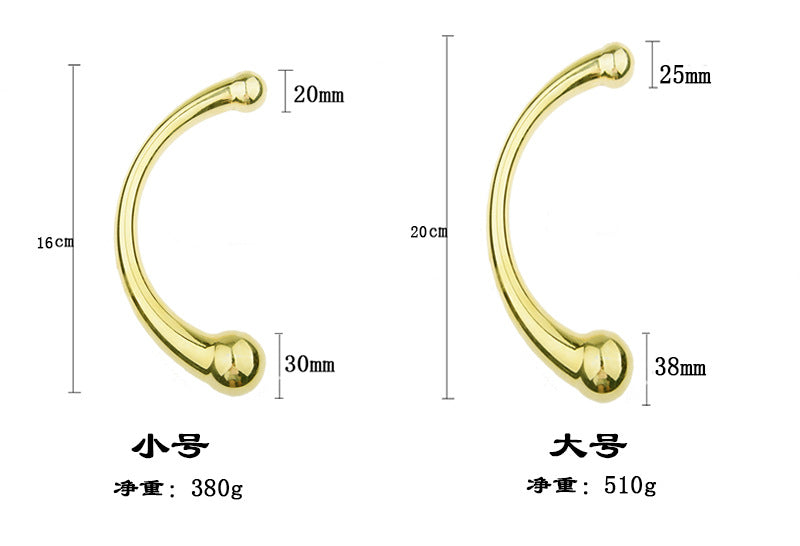 Double Ended Stainless Steel G Spot Wand Massage Stick Pure Metal Penis P-Spot Stimulator Anal Plug Dildo Sex Toy for Women Men