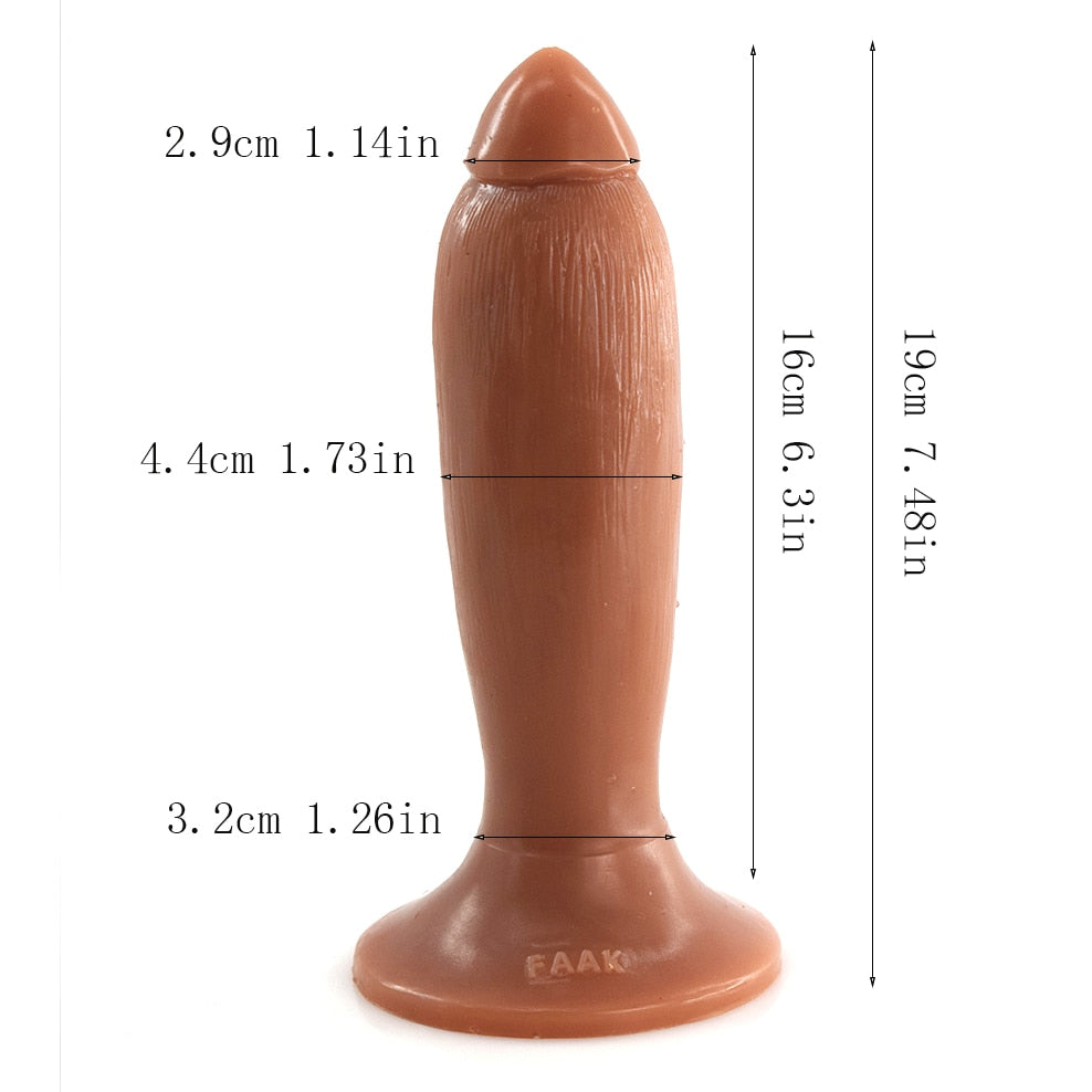 FAAK New Doubel Layer Silicone Butt Plug Soft Sucker Anal Dildo Male Masturbator Sex Toys Shop for Women Anus Vagina Stimulate