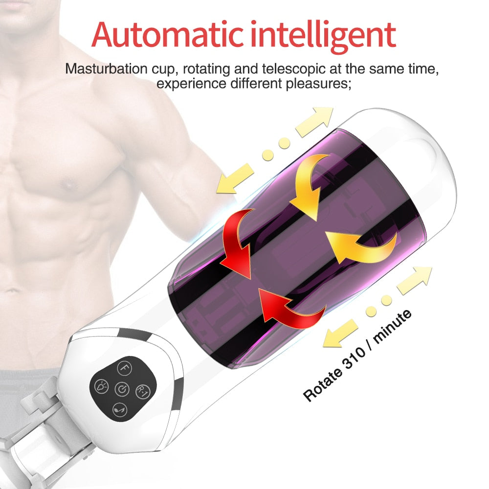 Powerful Automatic Telescopic Rotation Male Masturbator Voice Interaction Masturbator Cup Vagina Sex Toys for Men Adult Sex Shop