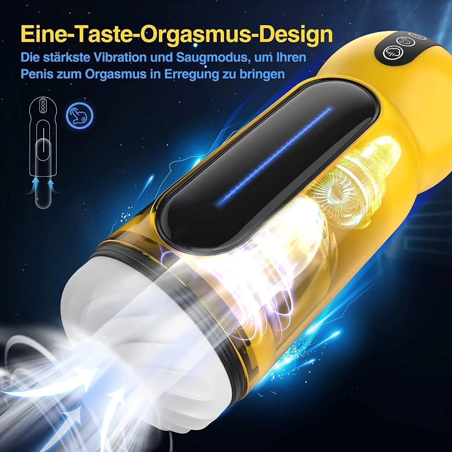 Automatic Masturbator Male, 10 Powerful Vibrations, Soft Pocket Pussy Sex Toy, Realistic Vagina, Blowjob, Oral Adult Toy