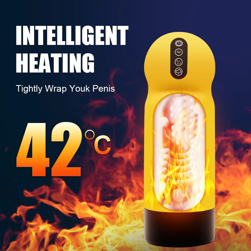 Automatic Masturbator Male, 10 Powerful Vibrations, Soft Pocket Pussy Sex Toy, Realistic Vagina, Blowjob, Oral Adult Toy
