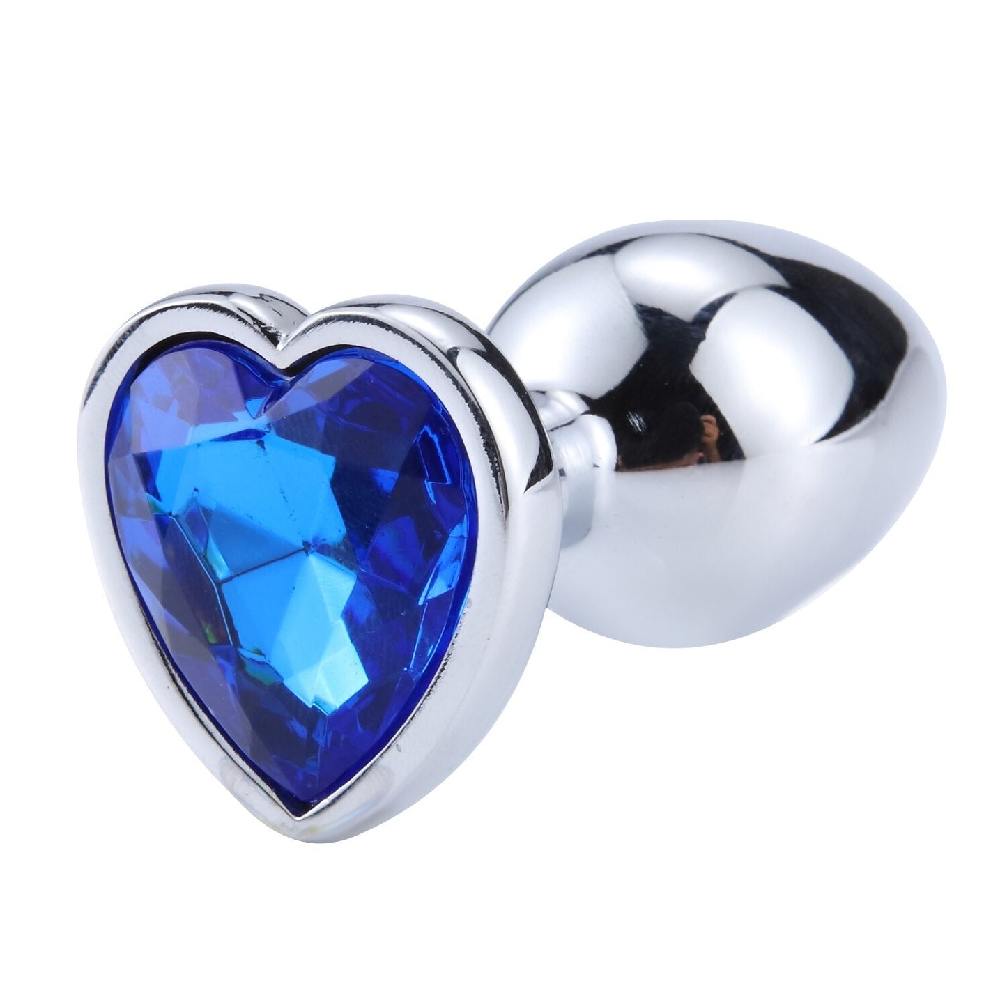 Heart Shaped Metal Anal Plug Sex Toys Stainless Smooth Steel Butt Plug Tail Crystal Jewelry Trainer for Women/Man Anal Dildo