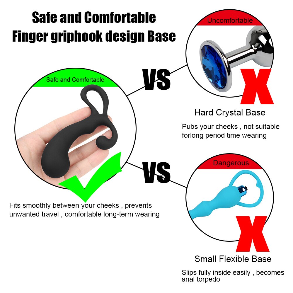 IKOKY Anal Plug Training Set Butt Plugs 3 Size Mini Dildo Prostate Massager Sex Toys for Woman Male Beginner Silicone Sex Shop