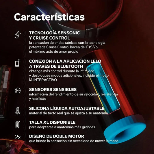 LELO F1S V3 Male Masturbator Pleasure Console with App Automatic Masturbator with 8 Settings and an AI. Adult Sex Toys for Men