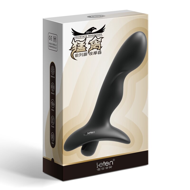 Leten 10 Speeds Silicone Prostate Massager Anal Plug Vibrator Sex Toys for Men Women Guys Soft Anal Beads Adult Sex Products