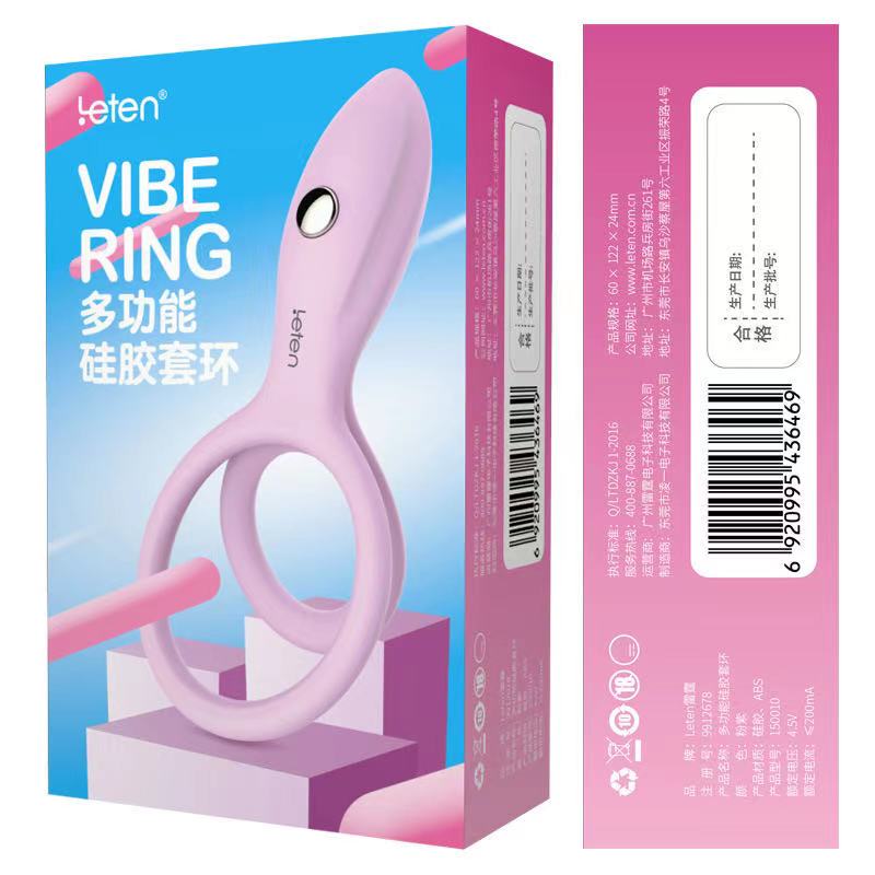 Leten Cock Ring Vibrators Reusable Silicone Dildo Penis Enlargement Delayed Ejaculations Anal Couples Chastity Sexy Toys for Men