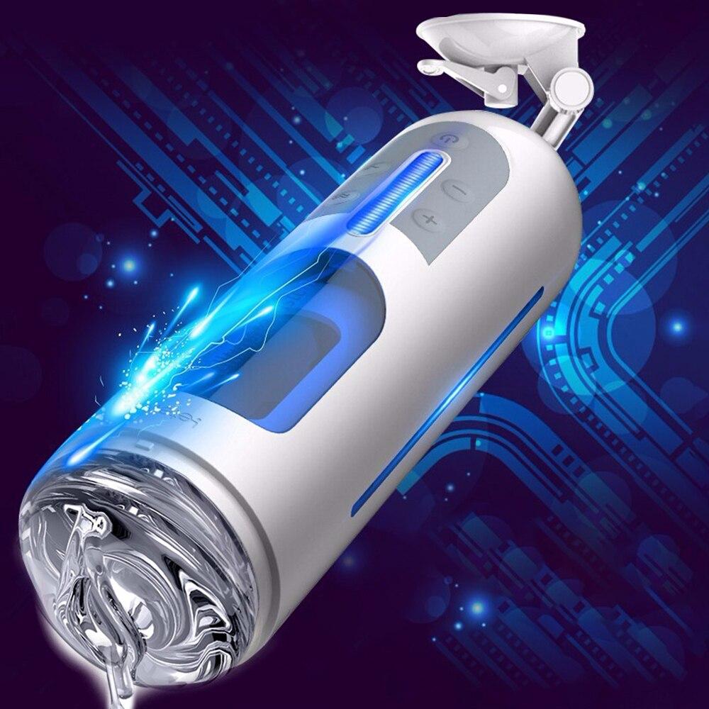 Leten Men Masturbator Automatic Telescopic Male Masturbator Rectractable Piston Motion Masturbation Cup Sex Toys for Men