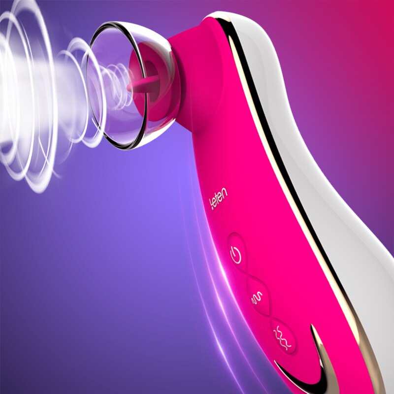 เครื่องสั่นเลียลิ้นดูด Leten อุปกรณ์เซ็กส์ช่องคลอดปั๊ม ช่องคลอดนวด กระตุ้นเครื่องสั่นกระตุ้นหัวนมสำหรับผู้หญิง