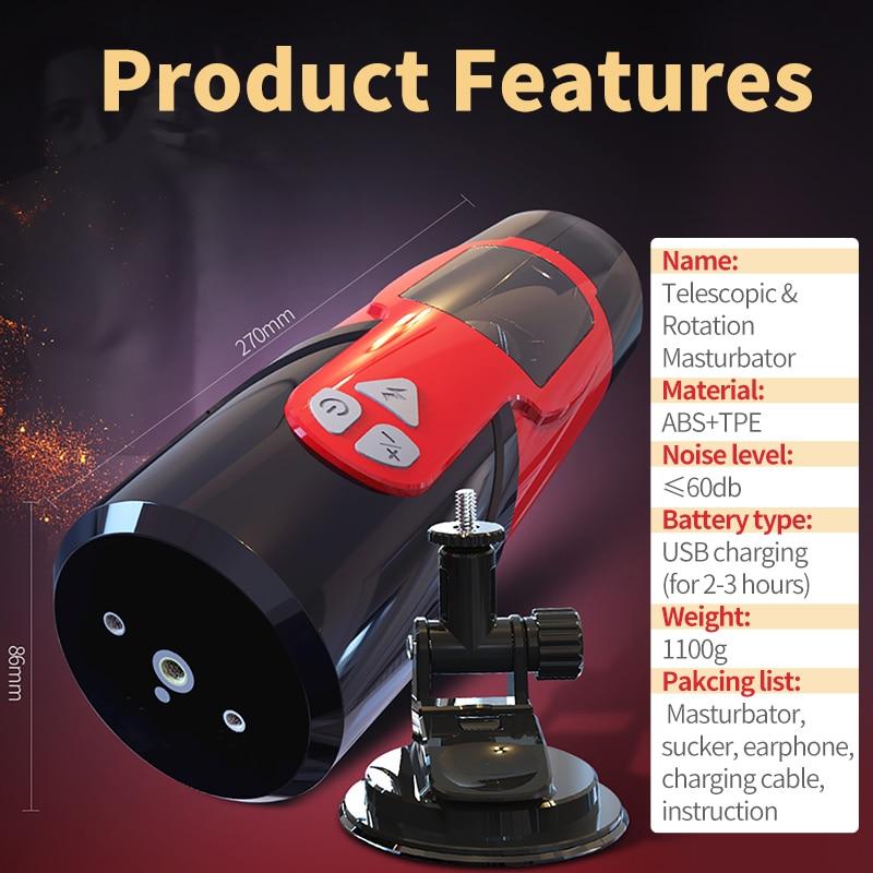 Male Masturbation Cup with 7*3 Adjustable Modes Automatic Telescopic Rotation Masturbator Sex toys for men masturbating