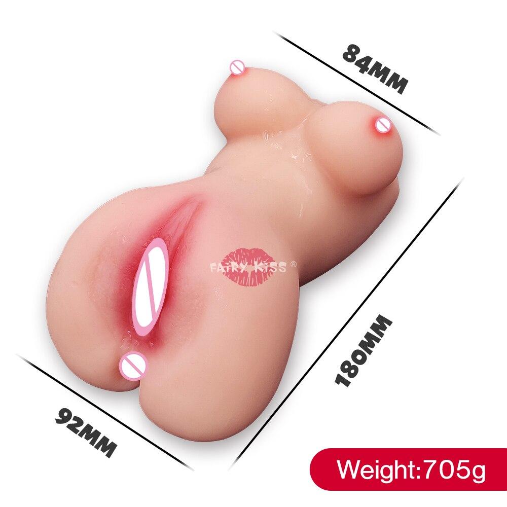 Male Masturbator Vagina Simulator Pocket Pussy Realistic 3D Breast Vagina Anal Adult Sex Toys for Men Masturbations Erotic Goods