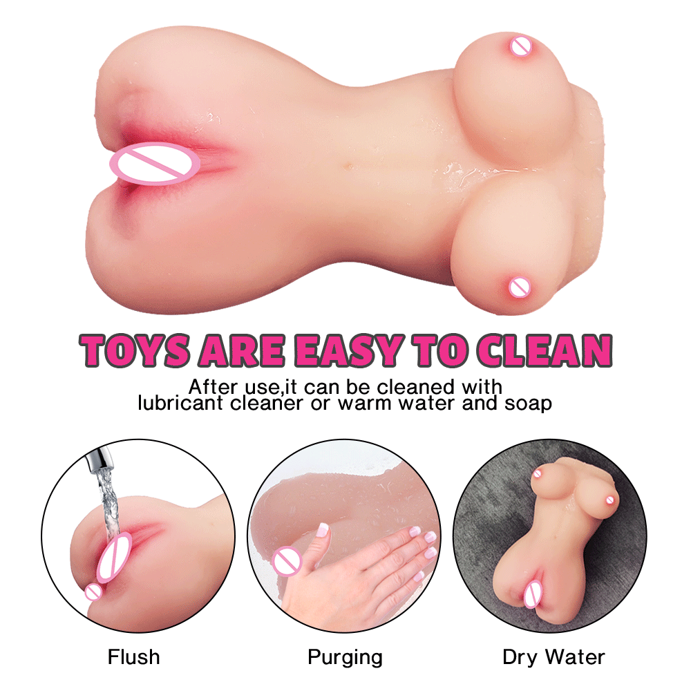 Male Masturbator Vagina Simulator Pocket Pussy Realistic 3D Breast Vagina Anal Adult Sex Toys for Men Masturbations Erotic Goods
