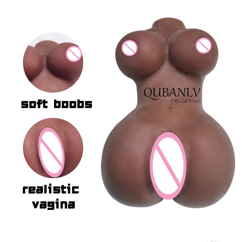 Brown Man Masturbation Toy Soft Metal Skeleton Realistic 3D Breast Vagina Anal Dual Channel Pocket Pussy Adult Product