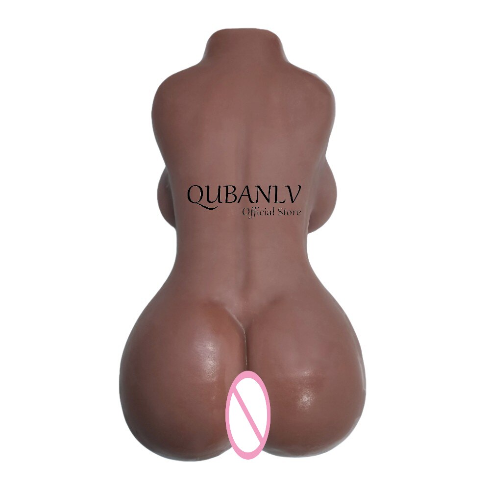 Brown Man Masturbation Toy Soft Metal Skeleton Realistic 3D Breast Vagina Anal Dual Channel Pocket Pussy Adult Product