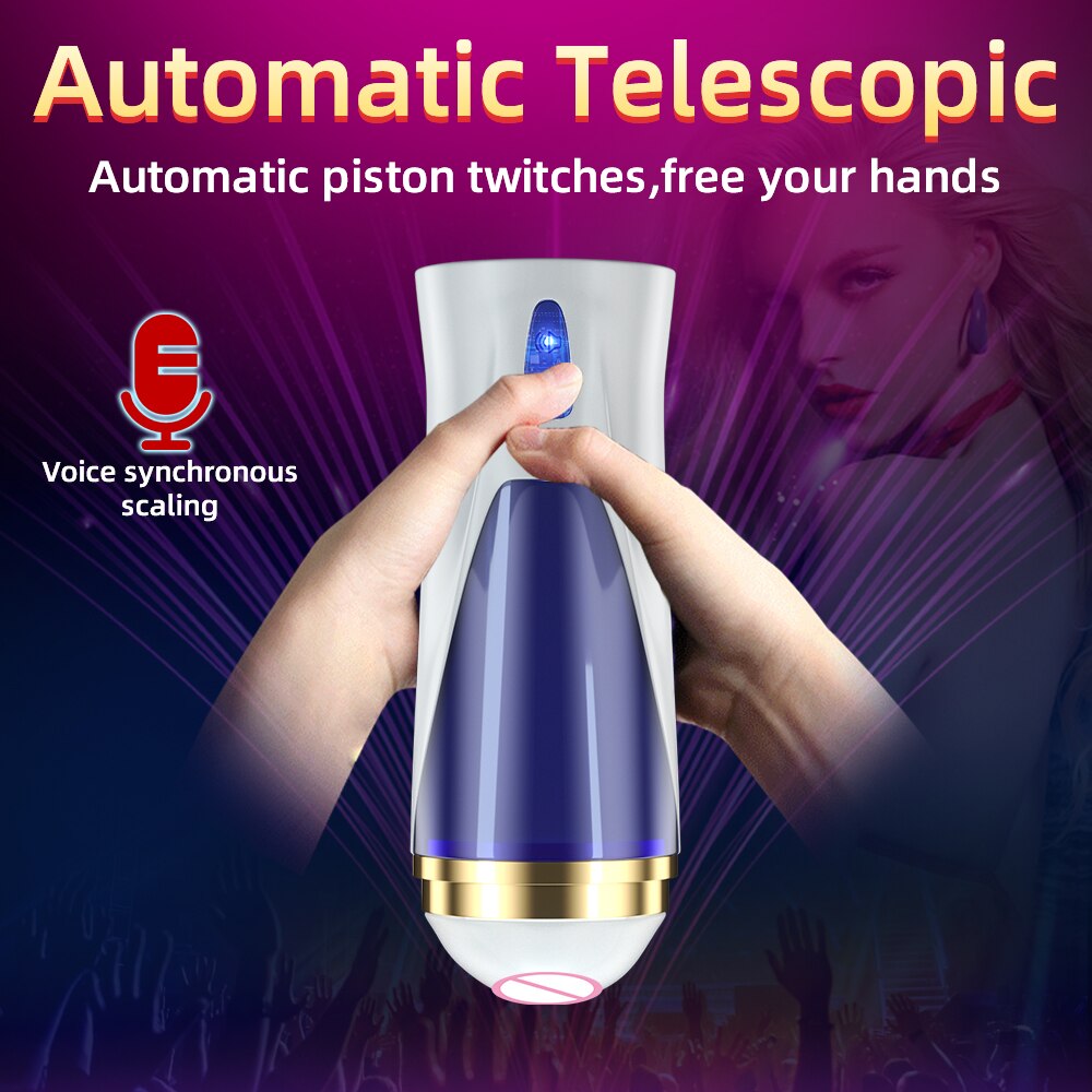 อัตโนมัติชาย Masturbator Cup Space Masturbation แฮนด์ฟรี Stroker 3ที่มีประสิทธิภาพ Thrusting โหมดจริงช่องคลอดช่องคลอดเพศของเล่นสำหรับผู้ชาย