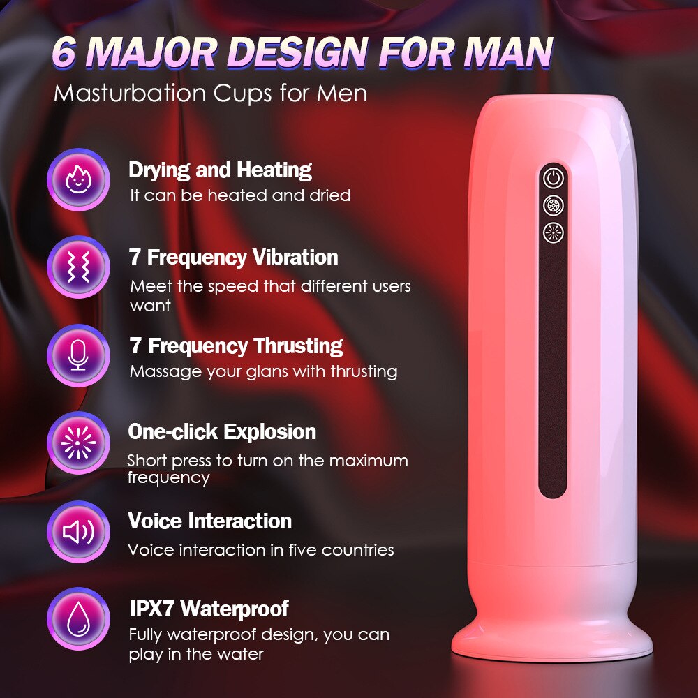 อัตโนมัติใส่ชาย Masturbator ถ้วยดูดซิลิโคนที่สมจริงช่องคลอด Mens หัวเต่า Masturbating Mens ของเล่นเพศผู้ใหญ่