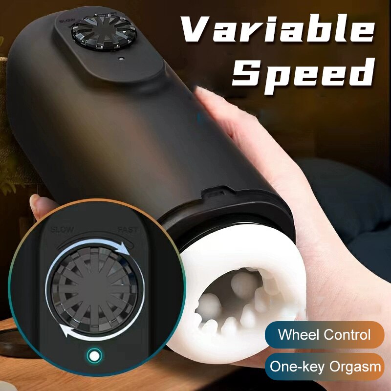 Automatic Male Masturbator Thrusting Telescopic Cup for Male Penis Training Stimulating Texture Soft Vagina Sex Toys for Adults