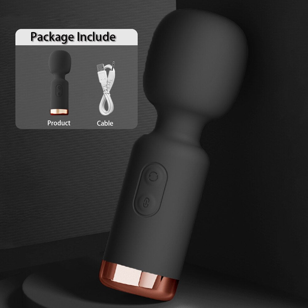 Mini AV Vibrator Magic Wand สำหรับผู้หญิงที่มีประสิทธิภาพ Clitoris Stimulator USB ชาร์จได้แบบพกพา Massager หญิงผู้ใหญ่สินค้าเซ็กซ์ทอย