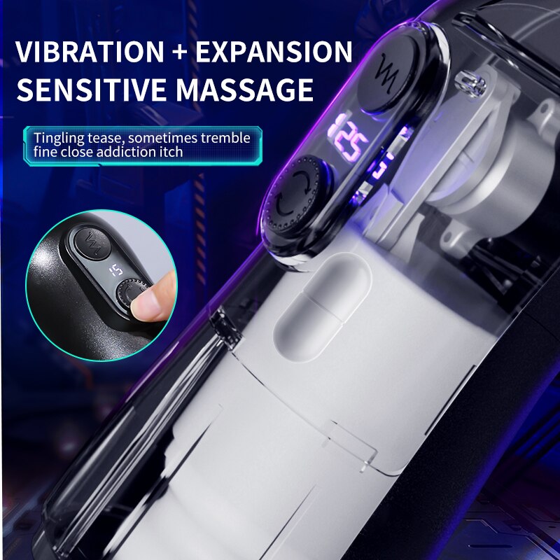 Automatic Vibrating Masturbator Cup for Men, Adult Sex Toy for Male Masturbation