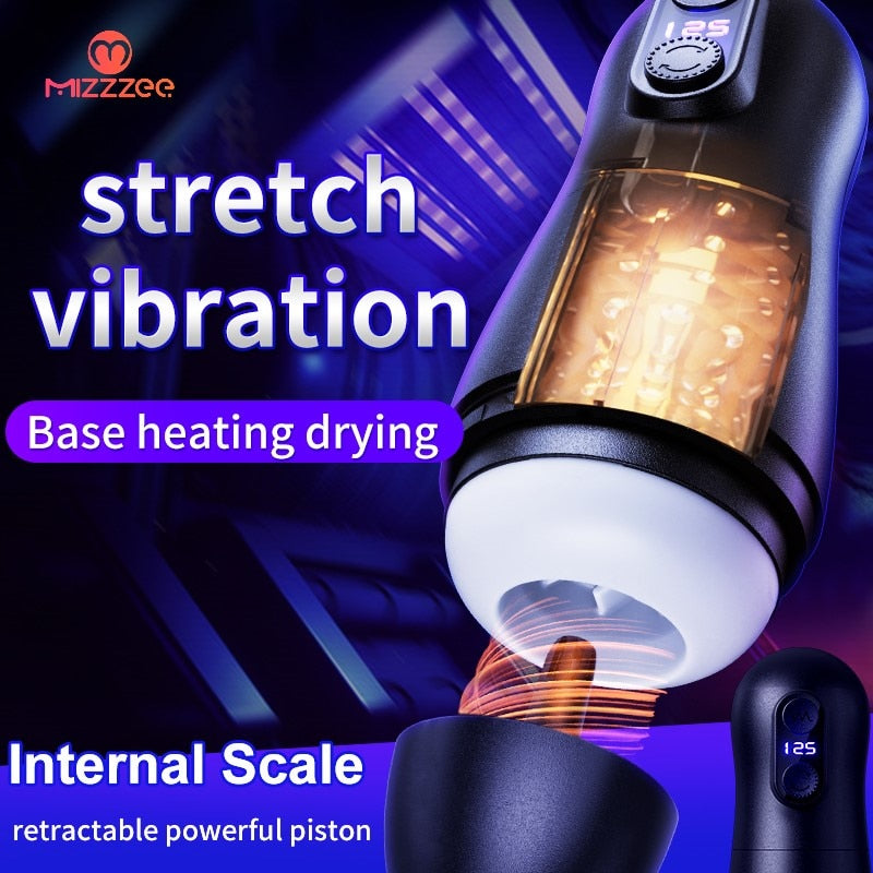 Automatic Vibrating Masturbator Cup for Men, Adult Sex Toy for Male Masturbation