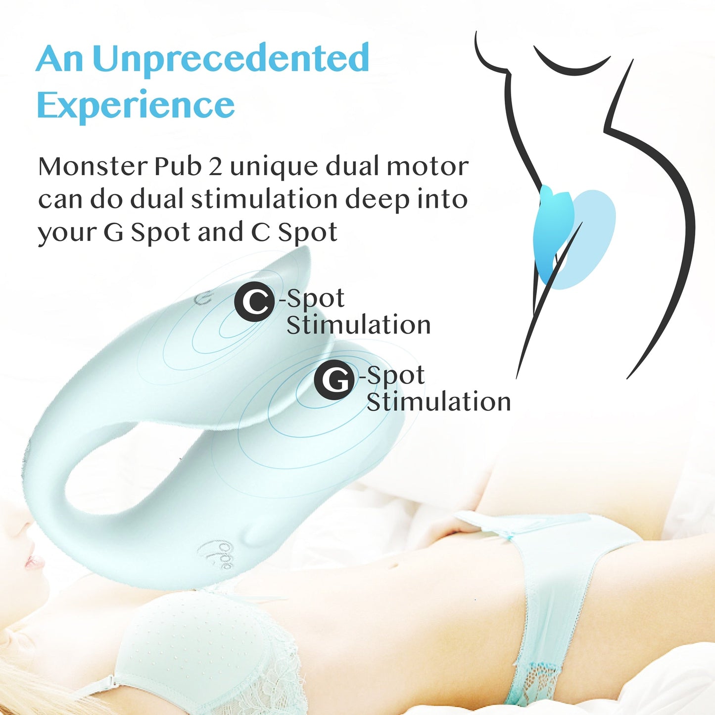 Monster Pub G-Spot Dual Motor Rechargeable Clitoral Vibrator Bluetooth Wireless APP Remote Control Vibrators สำหรับของเล่นทางเพศสำหรับผู้หญิง