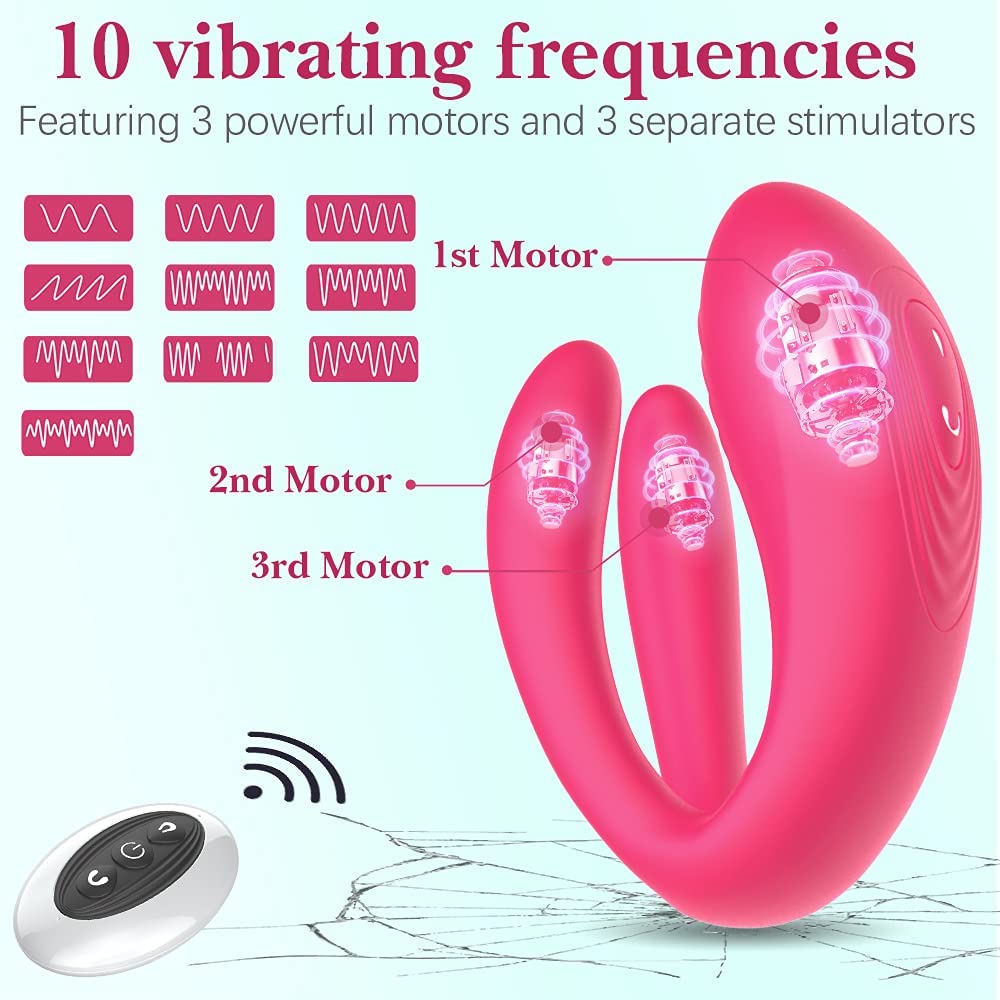New Couple Vibrator Sex Toys 3 Motor Couple Vibrators 25M Remote Control Dildo Anal Vibrator Stimulator for Couples and Women