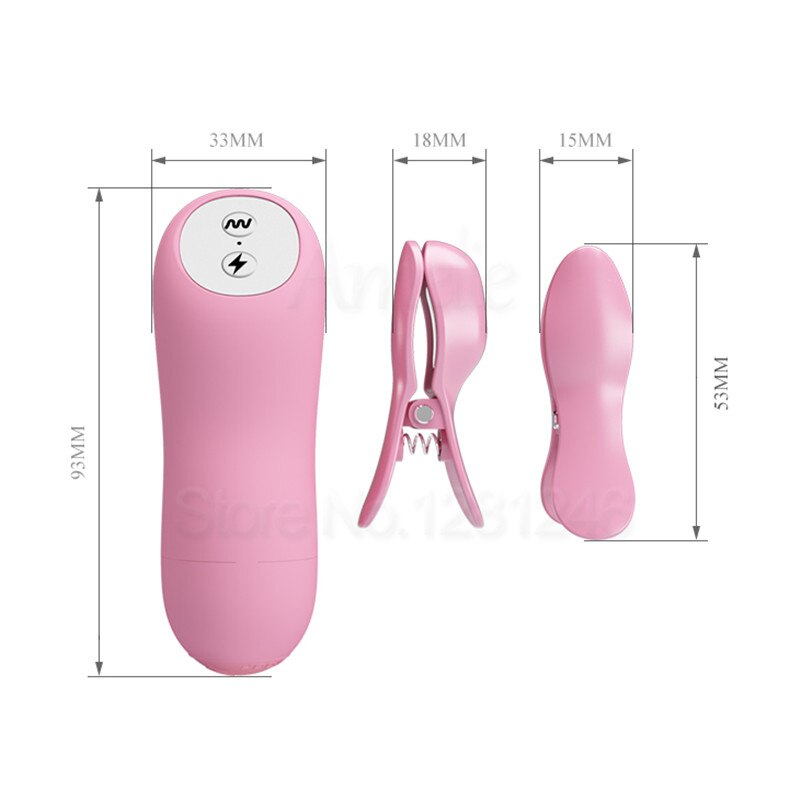 New Electric Shock Nipple Vibrator Vibrating Nipple Clamps Breast Massage Labia Clitoris Pussy Clip Vibrators Sex Toys for Women