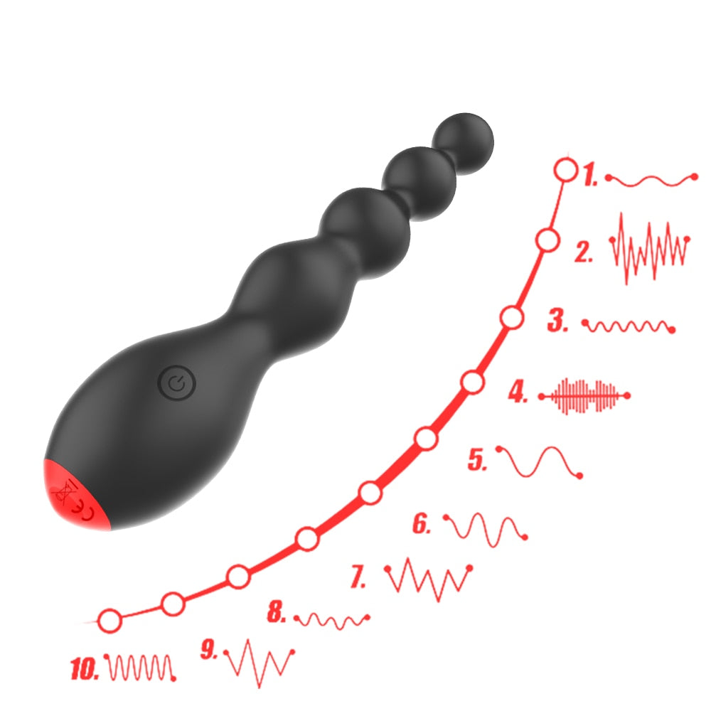 OLO Anal Beads Vibrator Prostate Massager 10 Speed Erotic Sex Toy for Women Clitoris Stimulator Vibrating Butt Plug