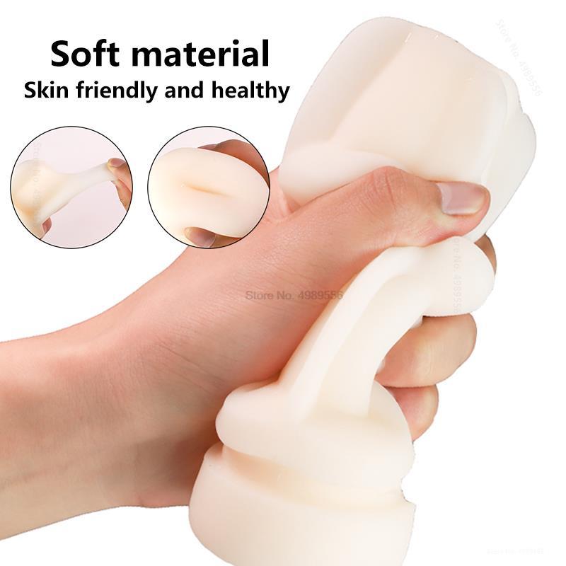 ซิลิคอนตุ๊กตายาง Oral Sex Masturbation ถ้วยสำหรับชาย Masturbator นุ่มของเล่นเซ็กซี่ตุ๊กตาพ็อกเก็ตสำหรับเพศผู้ใหญ่อุปกรณ์18 +