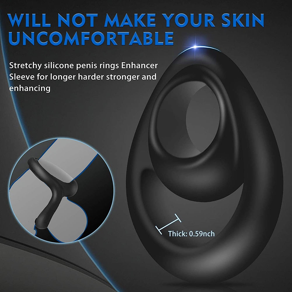 Penis Sleeve Ring Male Delayed Ejaculation Cock Ring Penis Enlargement Penis Attachment Male Cock Chastity Cage Sex Toys for Men