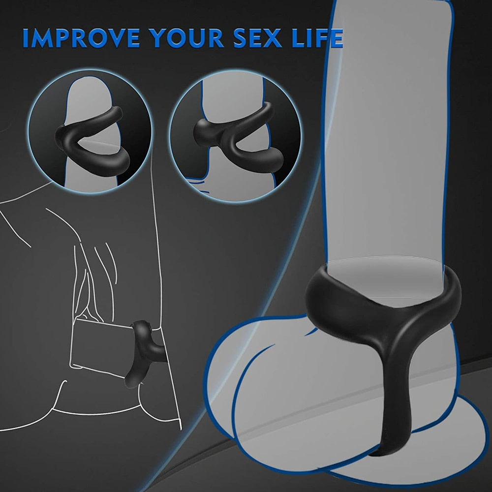 Penis Sleeve Ring Male Delayed Ejaculation Cock Ring Penis Enlargement Penis Attachment Male Cock Chastity Cage Sex Toys for Men