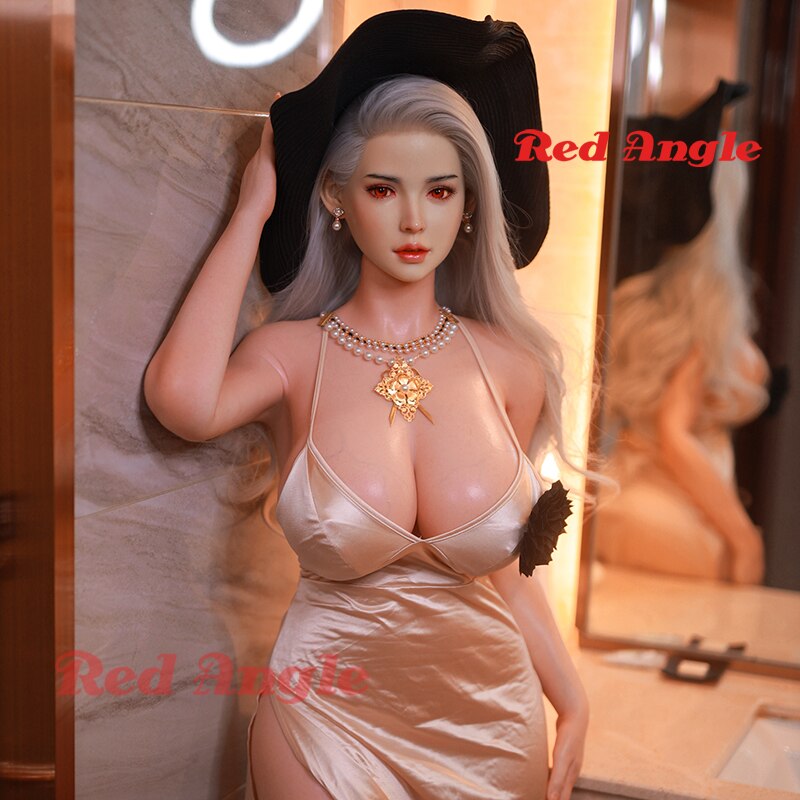 สีแดงมุมซิลิโคนตุ๊กตายางปลูกผมเต็ม Platinum ซิลิโคนหน้าอกใหญ่ Love ตุ๊กตาหี Anal ของเล่นอะนิเมะชาย