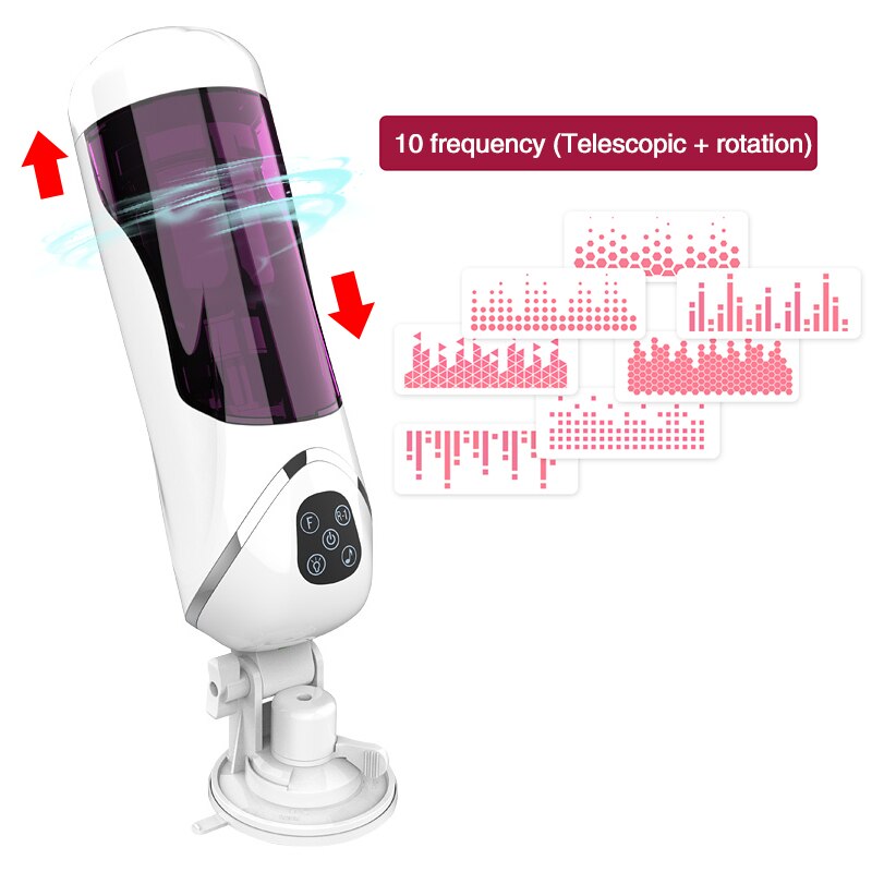 Powerful Automatic Telescopic Rotation Male Masturbator Voice Interaction Masturbator Cup Vagina Sex Toys for Men Adult Sex Shop