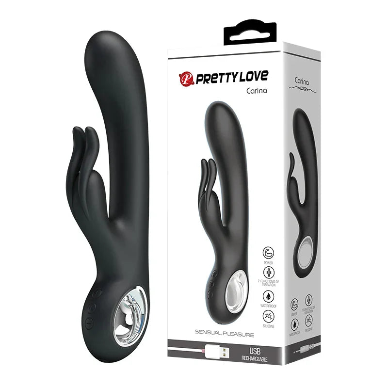 Pretty Love USB Rechargeable 7 โหมด เครื่องสั่นกระต่าย กระตุ้นคลิทอริส ของเล่นผู้ใหญ่สำหรับผู้หญิง เครื่องช่วยสำเร็จความใคร่สำหรับสตรี ของเล่นเกย์