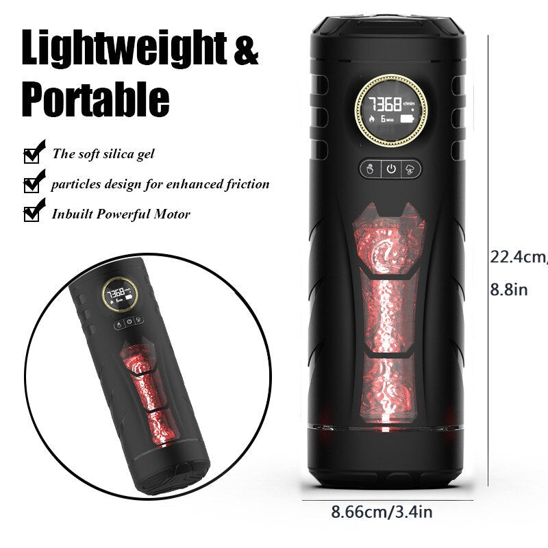 เครื่องสั่น RGB สำหรับผู้ใหญ่เซ็กซ์ทอยสำหรับผู้ชายถ้วยสำเร็จความใคร่อัตโนมัติดูดความร้อนอัตโนมัติชาย