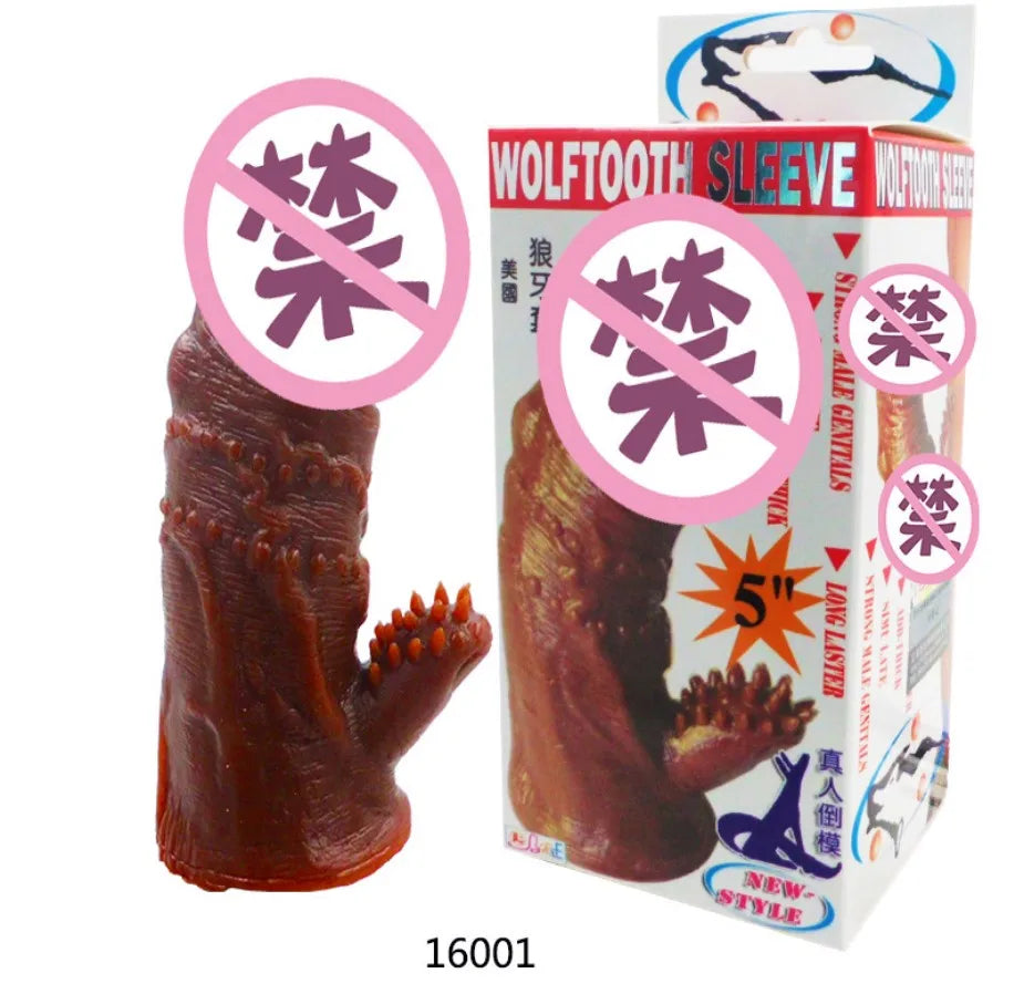 Reusable Penis Sleeve Penis  Condom Cock Dick Sex Toys For Men Enlargement Time Delay