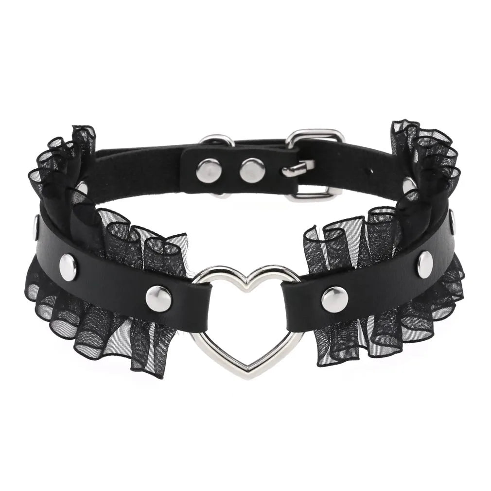 BDSM Different Style Fashion Punk Men Torques Necklace Gothic PU Leather Choker Collar Necklace Women Body Chain