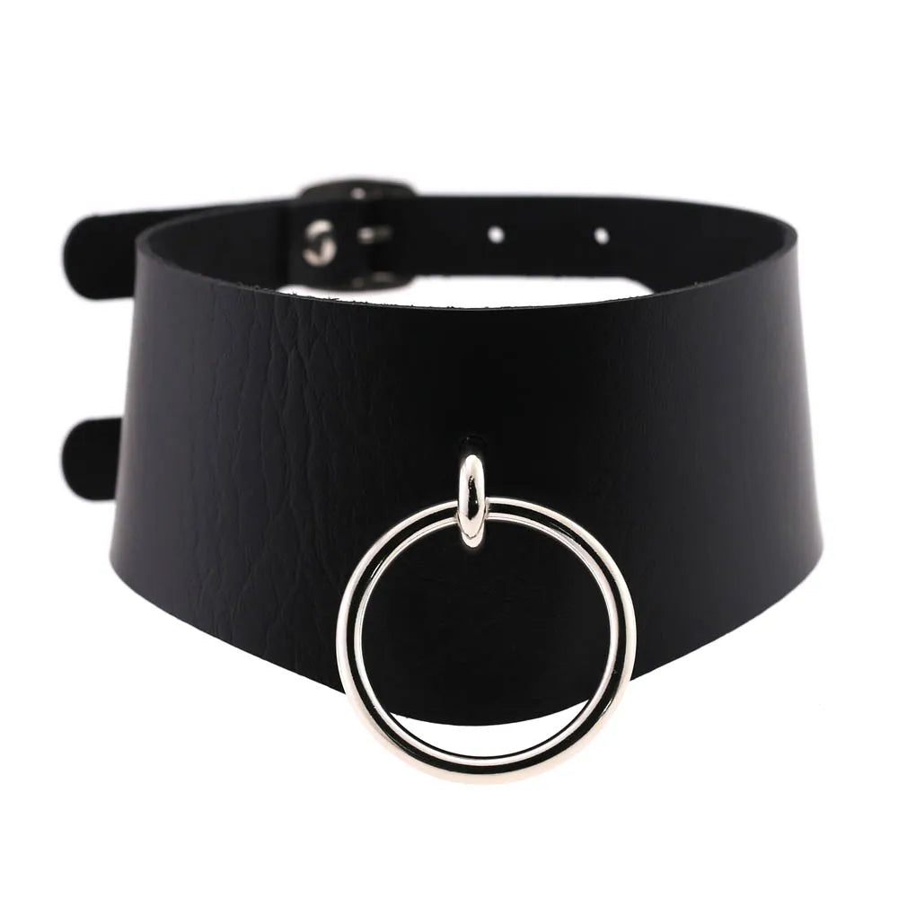BDSM Different Style Fashion Punk Men Torques Necklace Gothic PU Leather Choker Collar Necklace Women Body Chain
