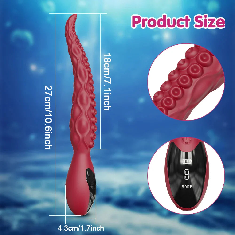 New Style Octopus Dildo Vibrator Nipple Clitoris Stimulator Unique Dildo Vagina Vibrator Female Masturbation Sexy Adult Female