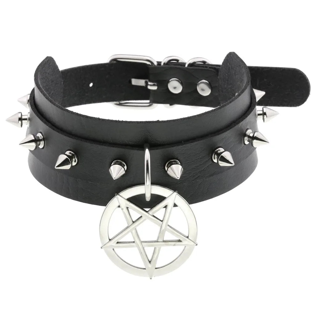 BDSM Different Style Fashion Punk Men Torques Necklace Gothic PU Leather Choker Collar Necklace Women Body Chain