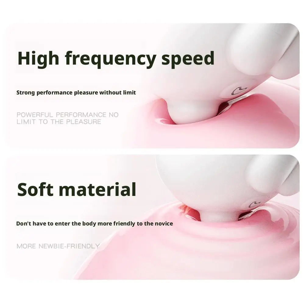 Cute Moon Rabbit Sucking Vibrating Egg Massager Pussy Clit G-spot Clitoral Stimulator USB Rechargeable Adult Sex Toy
