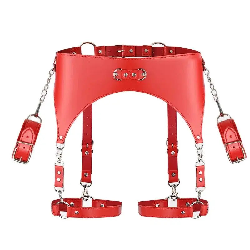 Sex Handcuffs Women's Sexy Lingerie Garter Harness Bondage Set Erotic Sex Toys for Women Strip Club Party Adult Sex Games BDSM