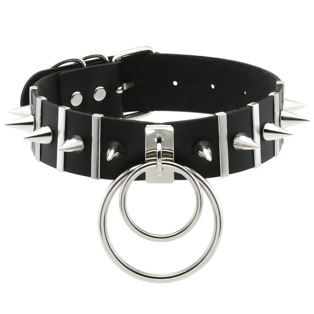 BDSM Different Style Fashion Punk Men Torques Necklace Gothic PU Leather Choker Collar Necklace Women Body Chain