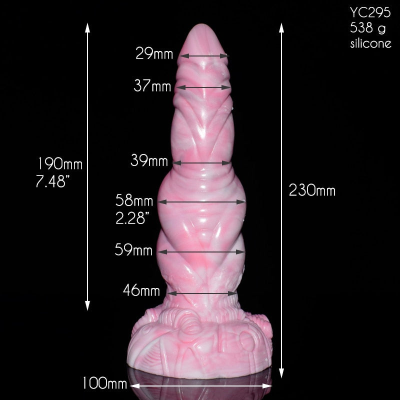 SXXY Sharp Monster Dildo พร้อมปมขนาดใหญ่สำหรับผู้หญิง เครื่องช่วยสำเร็จความใคร่ทางช่องคลอด กระตุ้นทวารหนัก ของเล่นทางทวารหนักสำหรับผู้ใหญ่ เครื่องนวดกระตุ้นอารมณ์ทางเพศ