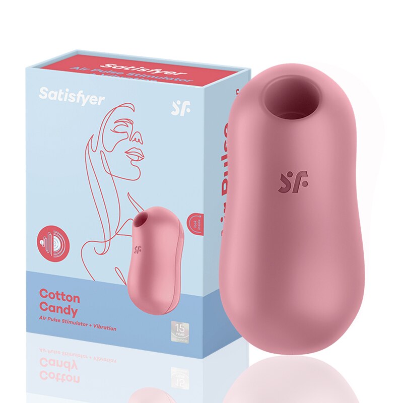 Satisfyer Gulali 2in1 เครื่องกระตุ้นจุดซ่อนเร้นแบบสั่นพร้อมที่ดูดหัวนมแบบชาร์จได้ เครื่องสั่นขนาดเล็กพกพาสะดวกสำหรับผู้หญิง ของเล่นทางเพศ