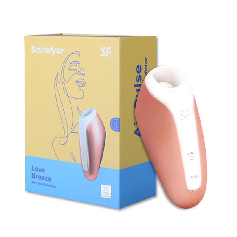 Satisfyer Love Breeze Vibrators สำหรับผู้หญิง อุปกรณ์กระตุ้นคลิตอริสและหัวนมแบบดูด รุ่น UYO ของเล่นทางเพศสำหรับผู้หญิง