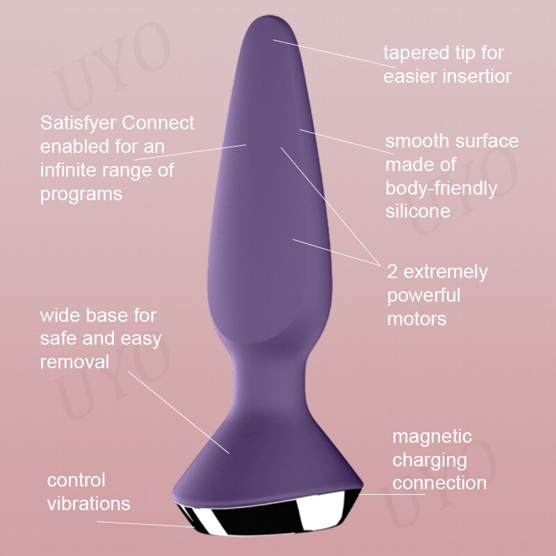 Satisfyer Plug-Ilicious 1app รีโมทคอนโทรล Anal Plug ของเล่นสำหรับชาย Vibrator ซิลิโคนวัสดุต่อมลูกหมาก Massager หญิง Anal Plug