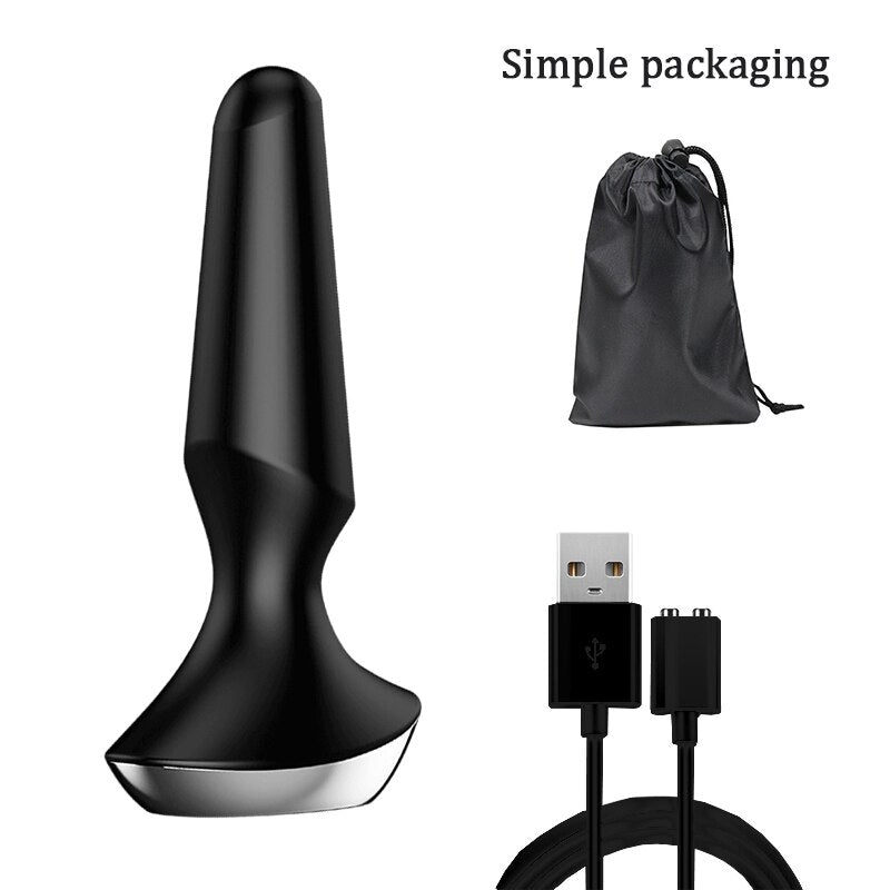 Satisfyer Plug-Ilicious 2 App รีโมทคอนโทรลนวดต่อมลูกหมาก Buttplug ของเล่นสำหรับชาย Vibrator ซิลิโคนวัสดุหญิง Anal Plug